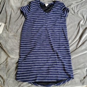 Maternity Blue Stripe Dress